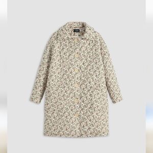 Cider Floral Button Down Quilted Coat S/M